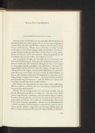 Raum, Zeit, Unendlichkeit