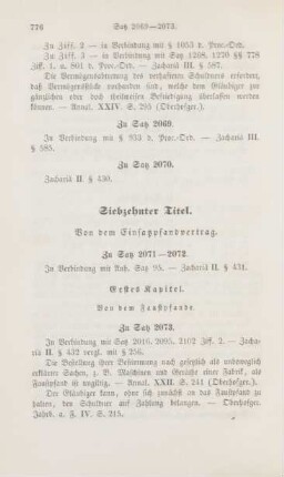 Siebzehnter Titel. Von dem Einsatzpfandvertrag