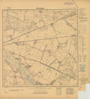1741 (alte Nr.: 436) Ahrenshagen, Meßtischblatt (4cm - Karte)