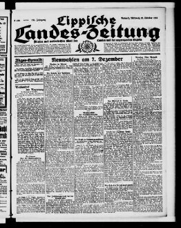 Lippische Landes-Zeitung : ältestes und weitverbreitetes Blatt des Landes und der angrenzenden Bezirke