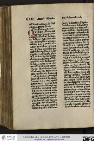 De officio natalis domini.