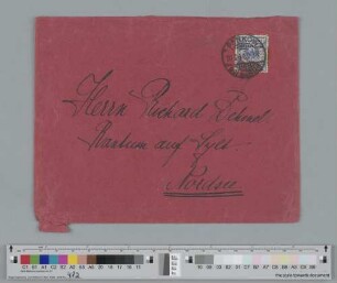 Briefumschlag an Richard Dehmel