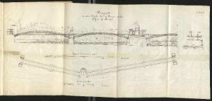 Tafel V. Project zu einer Brücke über die Donau zwischen Ofen & Pest