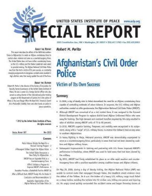 Afghanistan's civil order police