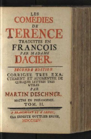 Tom II.: Les comedies de Terence, Tom II.