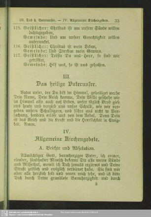 IV. Allgemeine Kirchengebete
