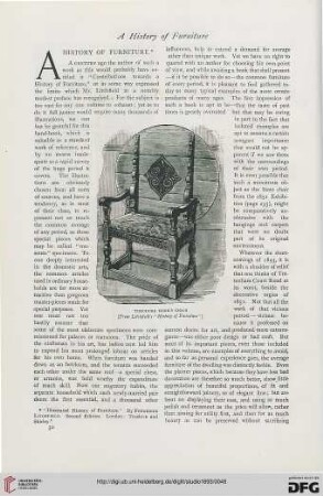A history of furniture