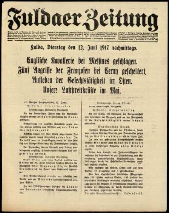 Ausgabe vom Dienstag, den 12. Juni 1917.