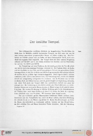 Der ionische Tempel