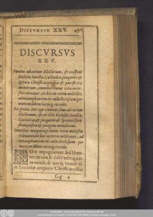 Discursus XXV.