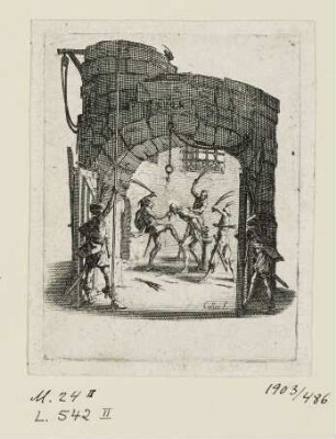 Geisselung, Blatt 6 der Folge "Kleine Passion"