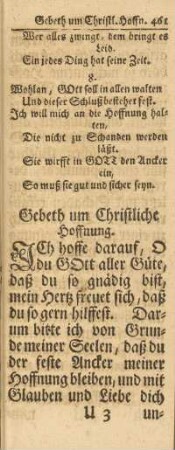 Gebeth um Christliche Hoffnung