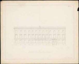 Russische Botschaft, Berlin: Ansicht der Hauptfassade, Maßstabsleiste