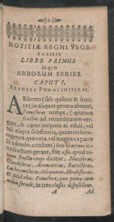 Liber Primus in quo Arborum Series.