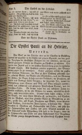 Die Epistel Pauli an die Hebräer.