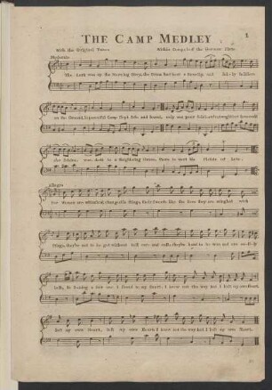 The camp medley : with the original tunes within compass of german flute