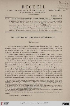 38: Une petite horloge astronomique gréco-égyptienne