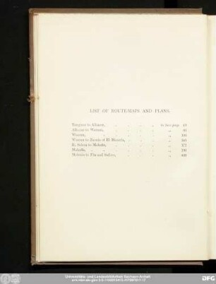 List Of Route-Maps And Plans.
