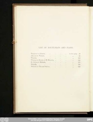 List Of Route-Maps And Plans.