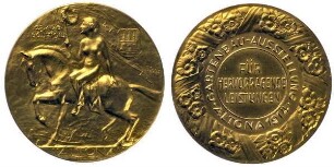 Medaille zur Gartenbauausstellung