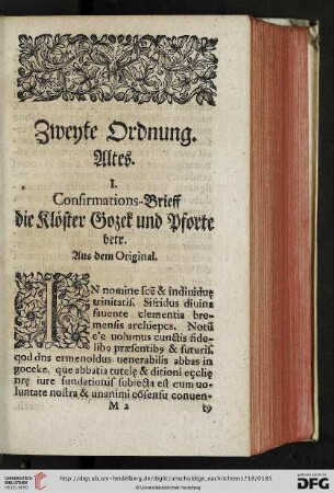 Zweyte Ordnung