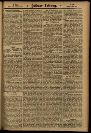 Zweite Ausgabe vom Mittwoch, den 26. März 1913.