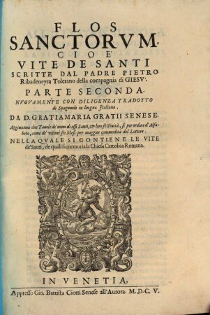 Flos Sanctorum cioè vite de santi, 2