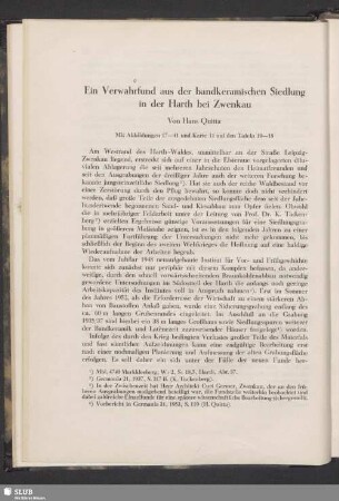 Ein Verwahrfund aus der bandkeramischen Siedlung in der Harth bei Zwenkau