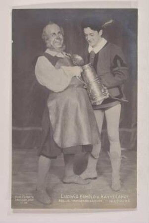 Rollenbildnis Ludwig Ermold und Hanns Lange in "Undine"
