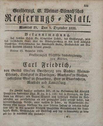 Nr. 29 : 3. Dezember 1836