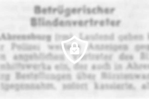 Betrügerischer Blindenvertreter