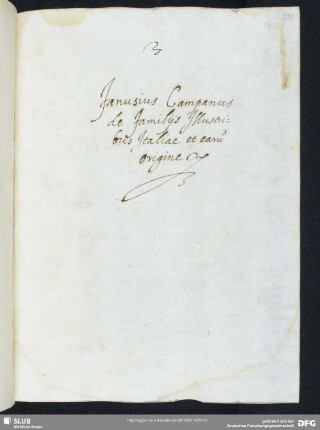 [Text 7:] De familiis illustribus Italiae et earum origine