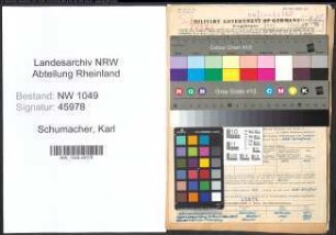 Entnazifizierung Karl Schumacher , geb. 23.04.1894 (Vermessungsinspektor)