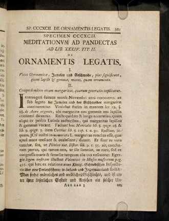 925-927, Sp. 392. De Ornamentis legatis