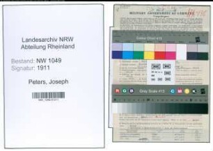 Entnazifizierung Joseph Peters , geb. 11.05.1891 (Jurist)