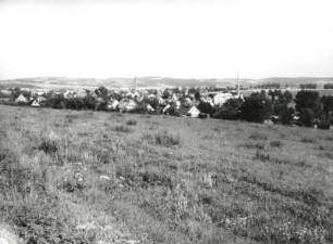 Gornau. Ortsansicht von der Landstraße nach Dittersdorf