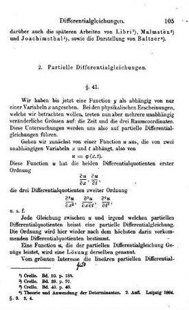 2. PARTIELLE DIFFERENTIALGLEICHUNGEN - §. 41. Definition. Lineäre partielle Differentialgleichung zweiter Ordnung