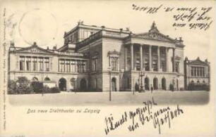 Das neue Stadttheater zu Leipzig