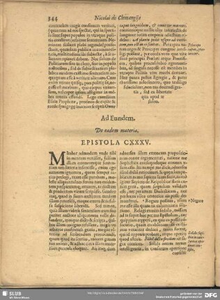 Ad Eundem. De eadem materia. Epistola CXXXV.