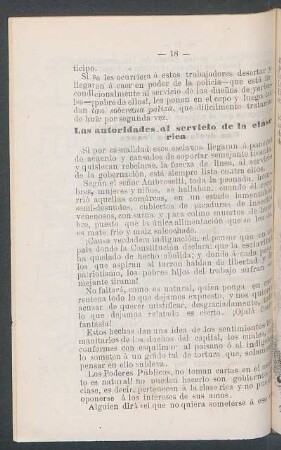 Las autoridades al servicio de la clase rica
