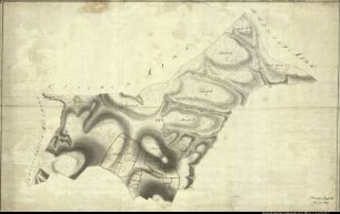 Landesaufnahme des Fürstbistums Osnabrück VI Amt Grönenberg Bl. 14 f Kirchspiele: Oldendorf, Buer Feldmark: Oldendorf Ortschaften: Westerhausen, Föckinghausen, Oldendorf, Oberholsten, Niederholsten, Hustädte, Holzhausen Reinkarte Teil 6: Oldendorfer Wald Ausf.-Art: Farbige Zeichnung auf Karton, auf Leinen aufgezogen Herst.: Johann Wilhelm Du Plat Herst.: R.W. Brockmann (Direktion: Johann Wilhelm Du Plat) Format: ca. 70 x 110 cm Maßstab: 1 : 3 840