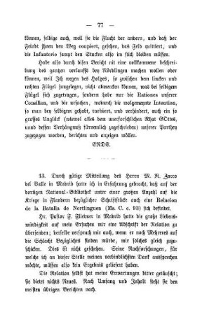 13. Relacion de la Batalla de Nortlinguen