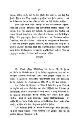 13. Relacion de la Batalla de Nortlinguen
