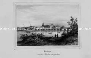 Küstrin, von den Lünetten aus gesehen - Stadtansicht