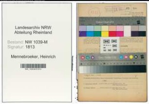 Entnazifizierung Heinrich Mennebroeker , geb. 01.09.1891 ()