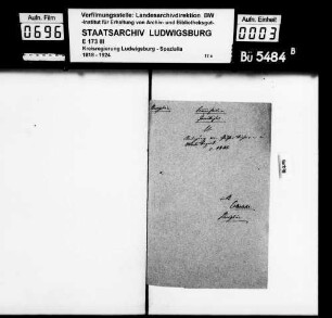 Kommunsachen: Grundbücher, Oberämter Besigheim - Weinsberg
