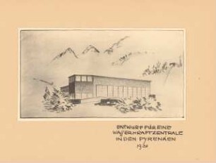 Wasserkraftwerk, Pyrenäen: Perspektivische Ansicht