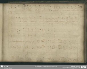 Aria: Senti di te ben mio cantar
