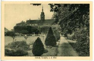 Seußlitz. Schloss, Kirche, Park
