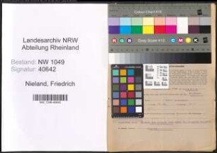 Entnazifizierung Friedrich Nieland , geb. 06.03.1904 (Foerster)